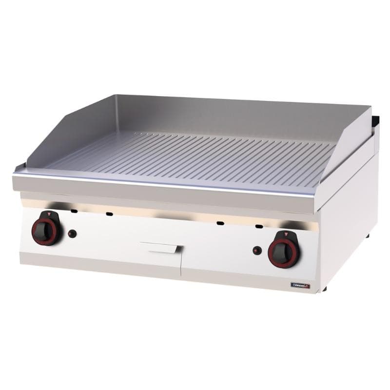 Plaque à snacker Chrome Rainurée Gaz 80 CASSELIN