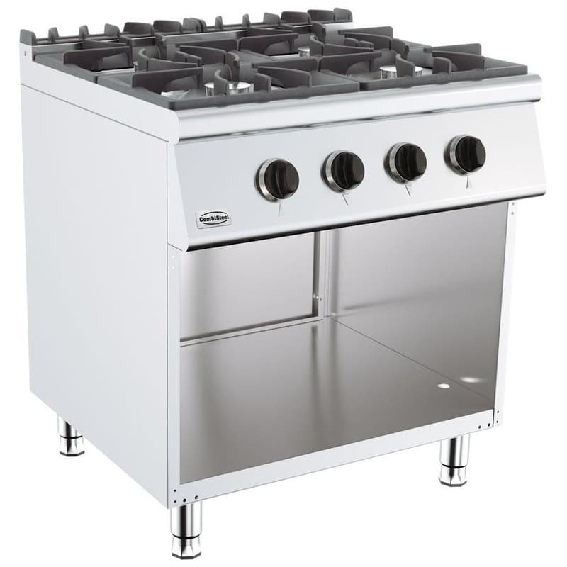 BASE 700 CUISINIERE A GAZ 4 BR. COMBISTEEL