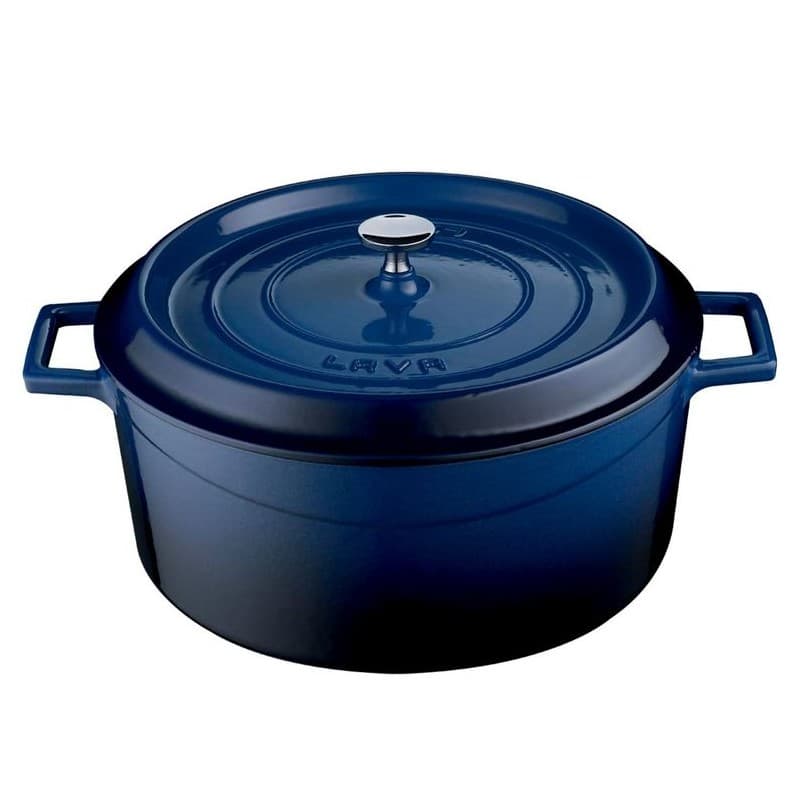 LAVA POÊLE À FRIRE EN FONTE Ø28 BLEU COMBISTEEL