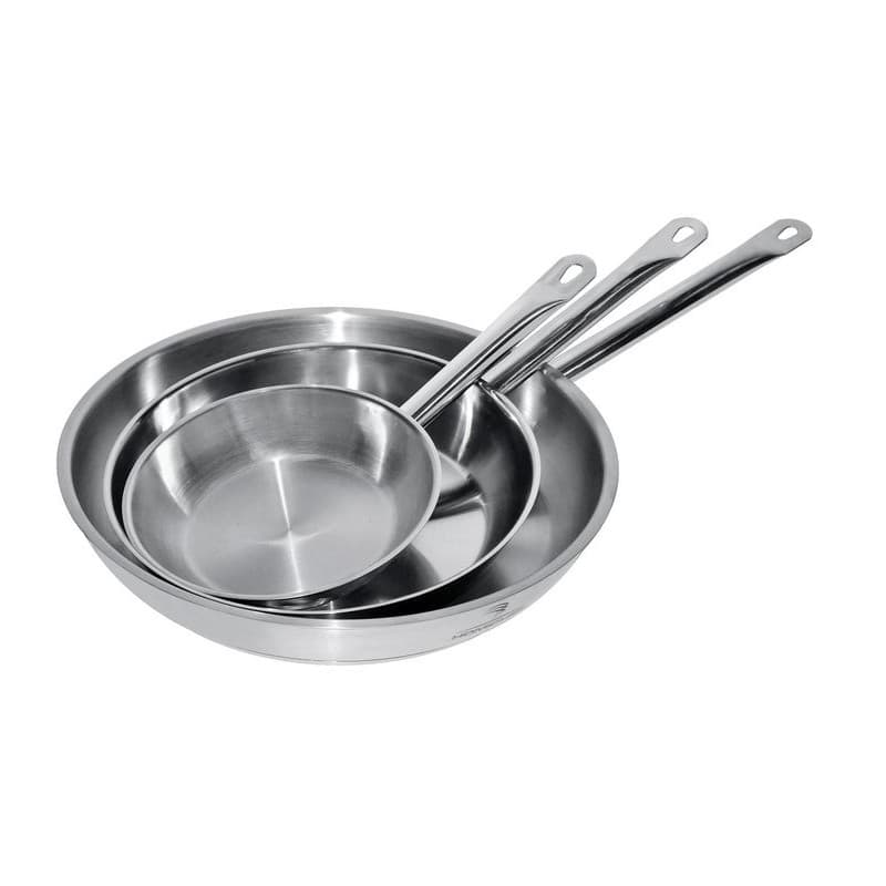 POÊLE À FRIRE EN ACIER INOX ø28 3,1L COMBISTEEL