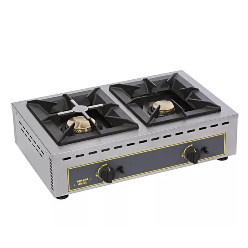 Réchaud gaz professionnel - 2 feux (5 + 7 kW) ROLLER GRILL