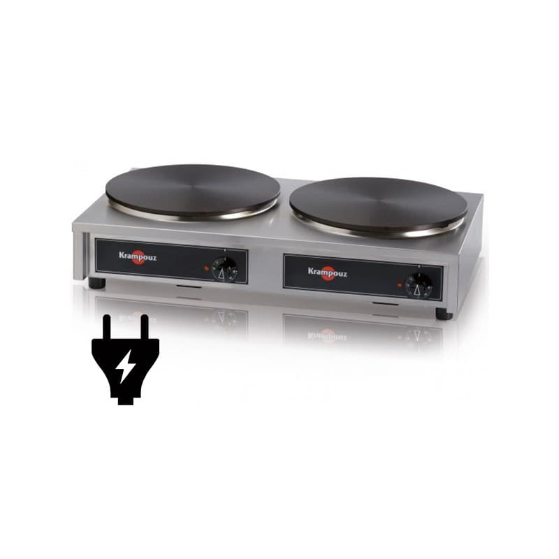 Crepiere electrique double D 40 cm standard KRAMPOUZ