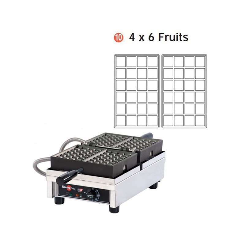 Gaufrier double moule liégeois 4x6 KRAMPOUZ