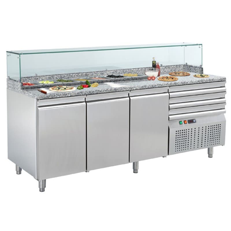 Meuble à pizza 3 portes GN1/1 MERCATUS