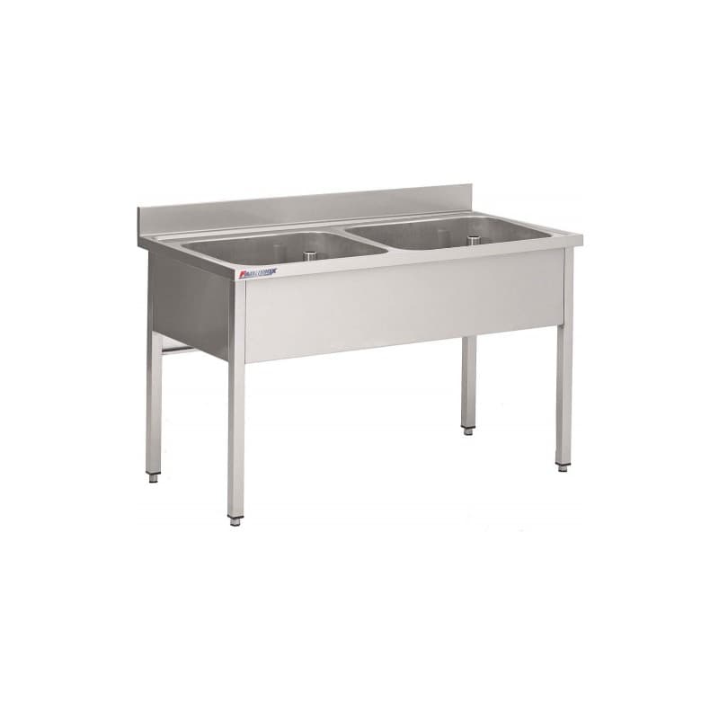 Plonge Inox Largeur 1000 mm - 2 Bacs