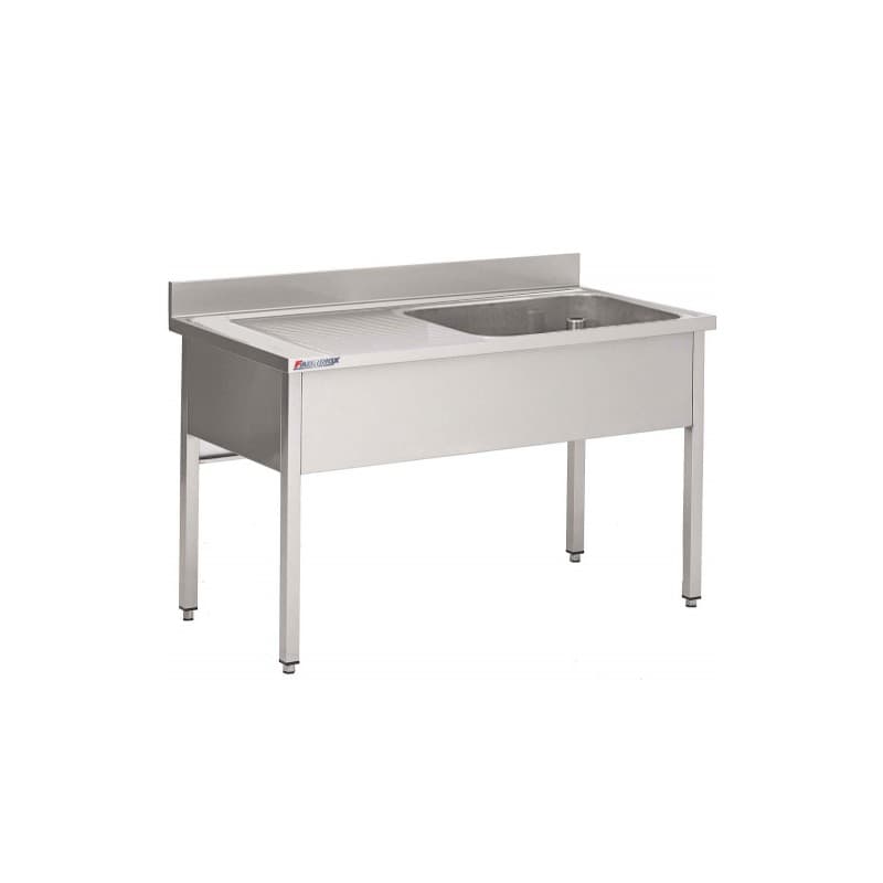 Plonge Inox Largeur 1200mm - 1 Bac à Droite