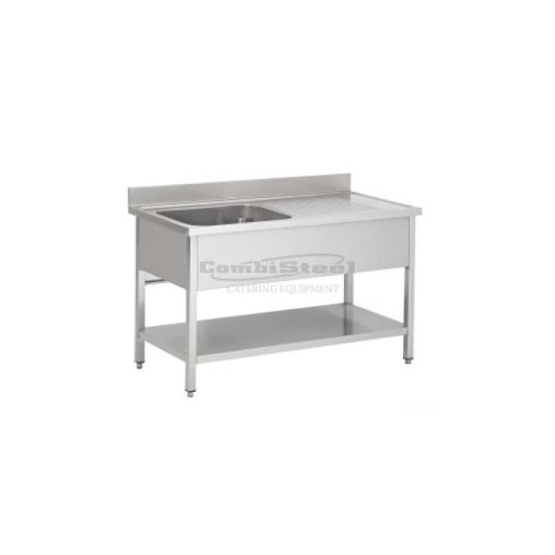Table chef 1 cuve à gauche 1400x700 COMBISTEEL