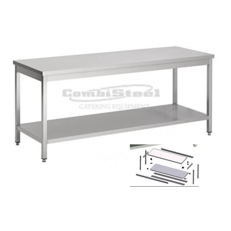 Table de travail inox démontable 800x700mm COMBISTEEL