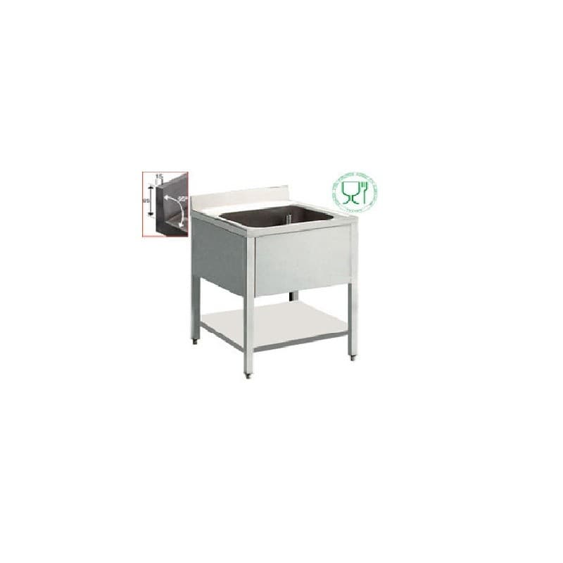 Plonge 1 bac 700x700mm sans égouttoir COMBISTEEL