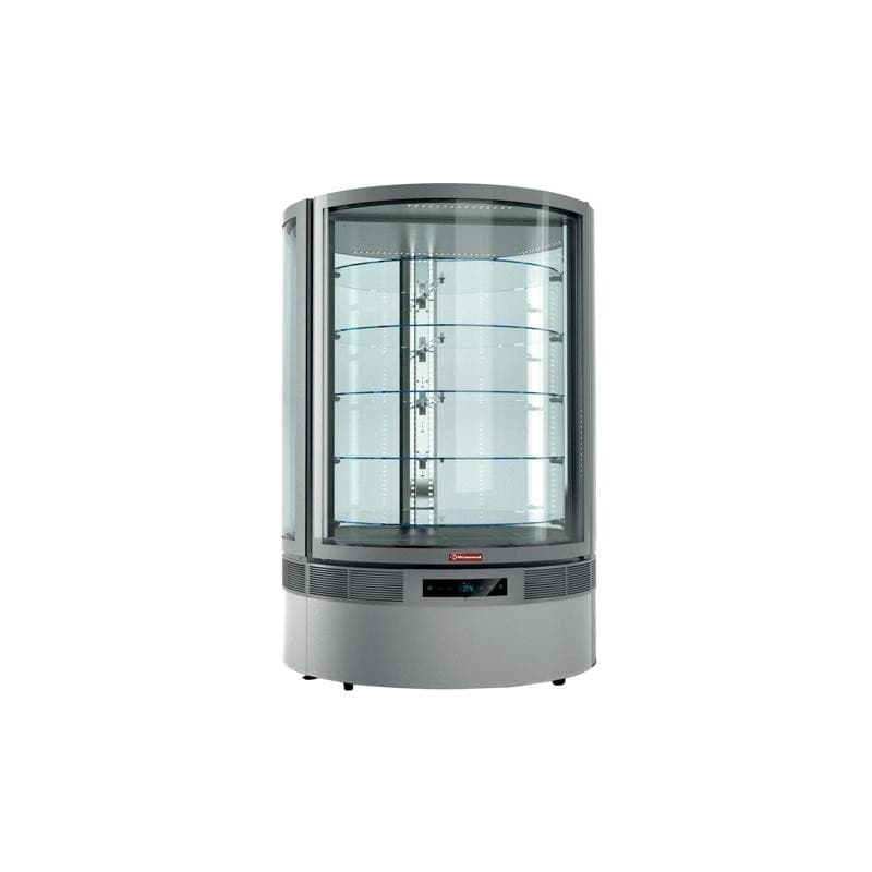 Vitrine cylindrique vitrée 5 niveaux ventilée DIAMOND