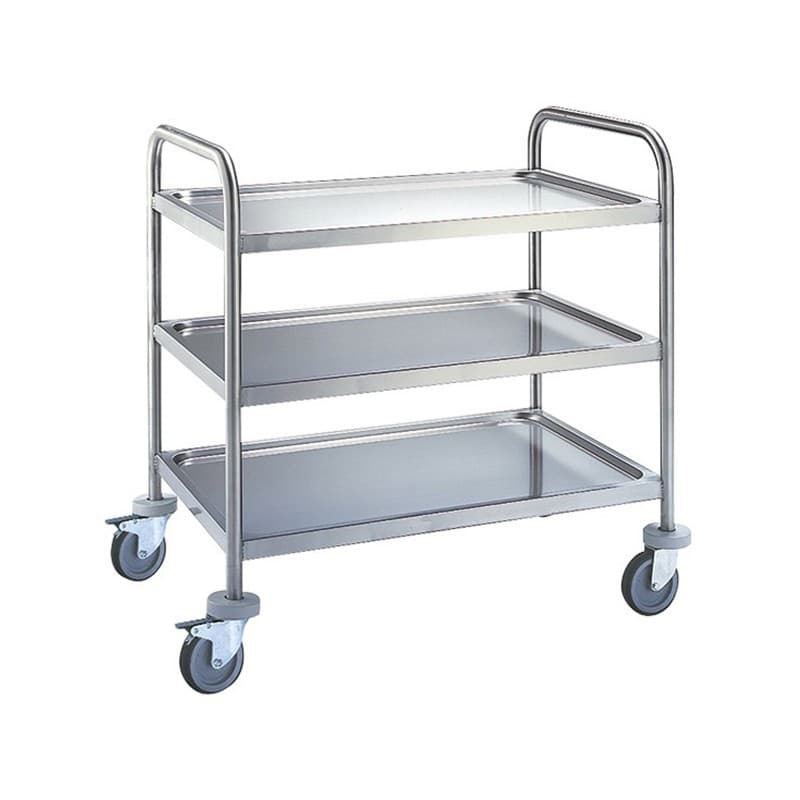 Chariot Inox 3 Etages sur Roulettes 800x500mm VIRTUS