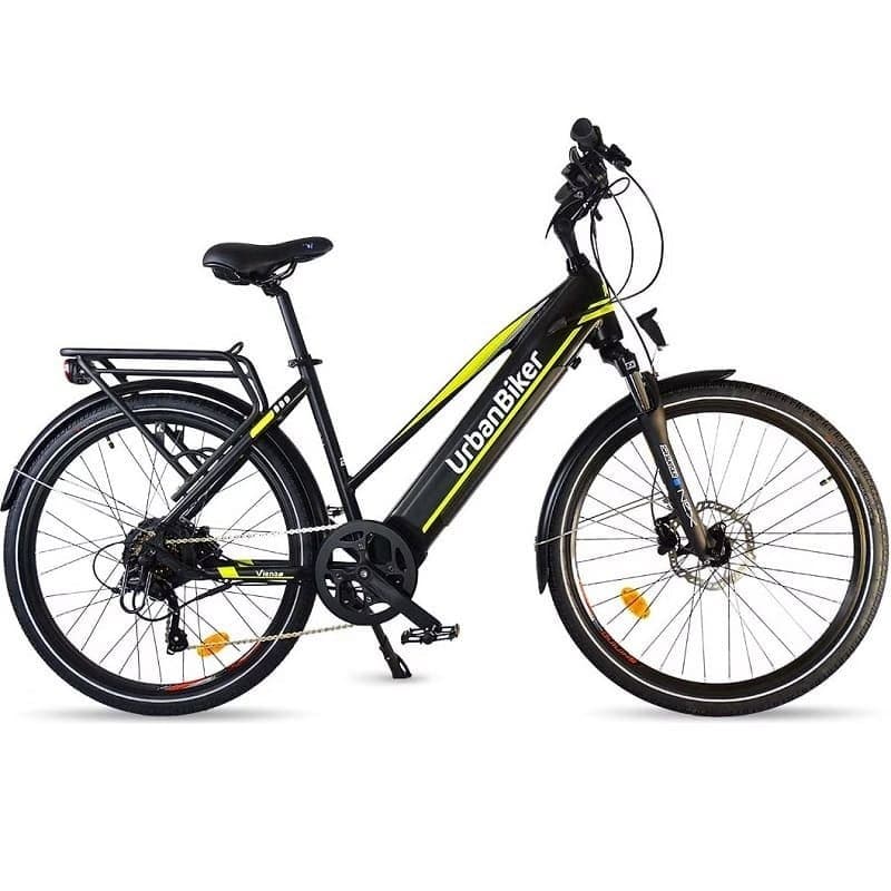 VTC électrique Urbanbiker VIENA 28" - Jaune - 960 Wh