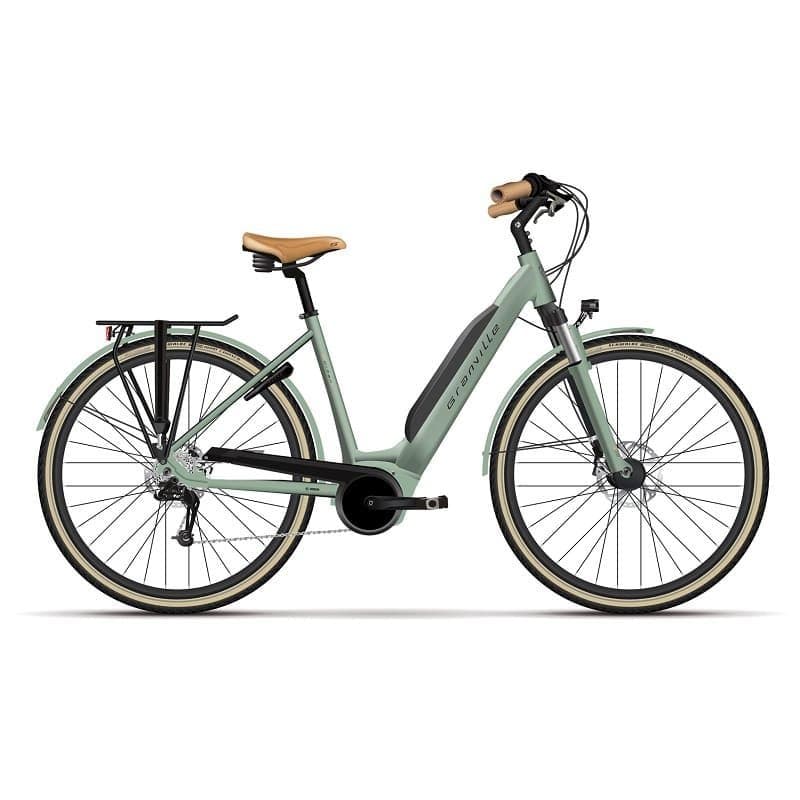 Vélo de Ville Électrique Adulte E-URBAN-30 - Menthe - Cadre ouvert
