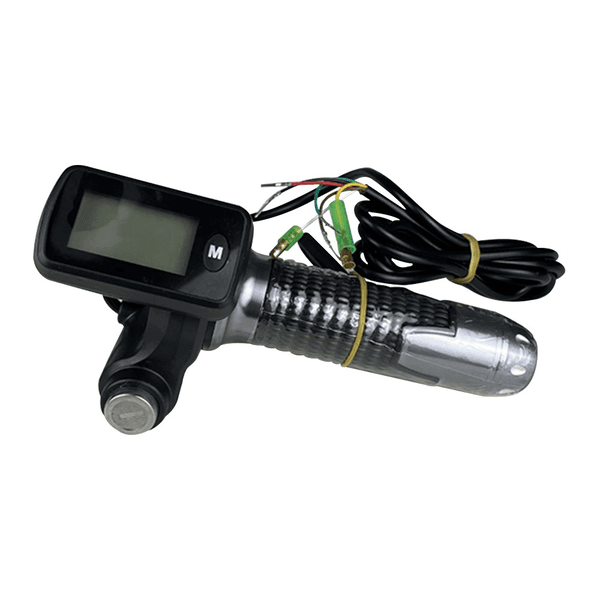 Poignée d'accélérateur Chrome avec display