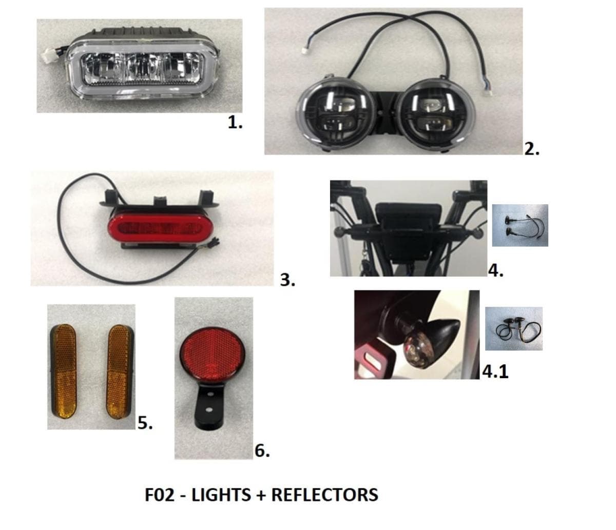 Lumières + catadioptres Coopop Cox /Rugged