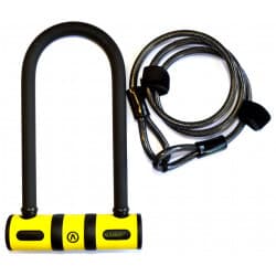 ANTIVOL U " U BIKE" 13X82X190 + CABLE L:1M D:8MM