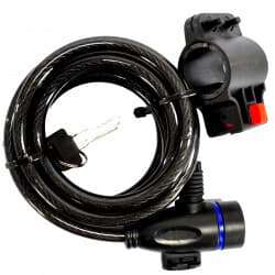 ANTIVOL SPIRALE A CLE 12X1800 +SUPPORT