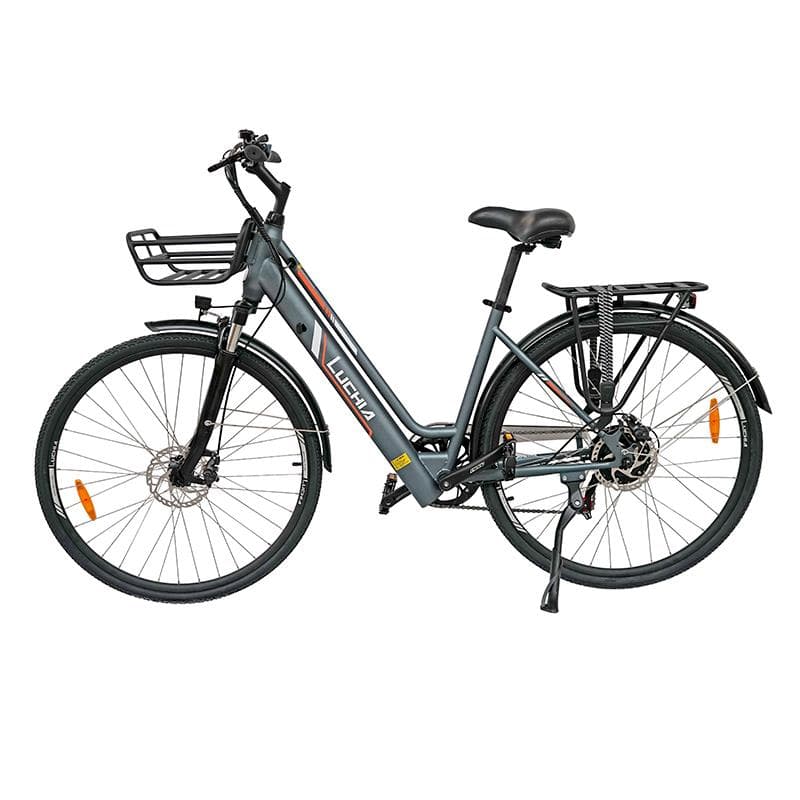 Vélo électrique urbain Antares gris 700C
