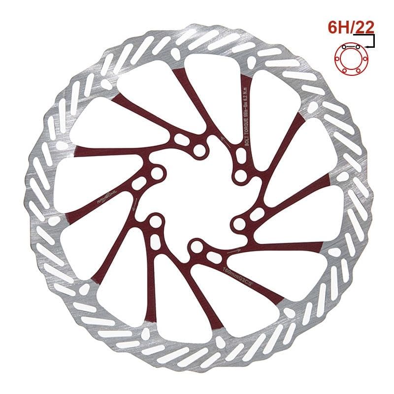 Disque de frein G3 160mm 6 trous rouge