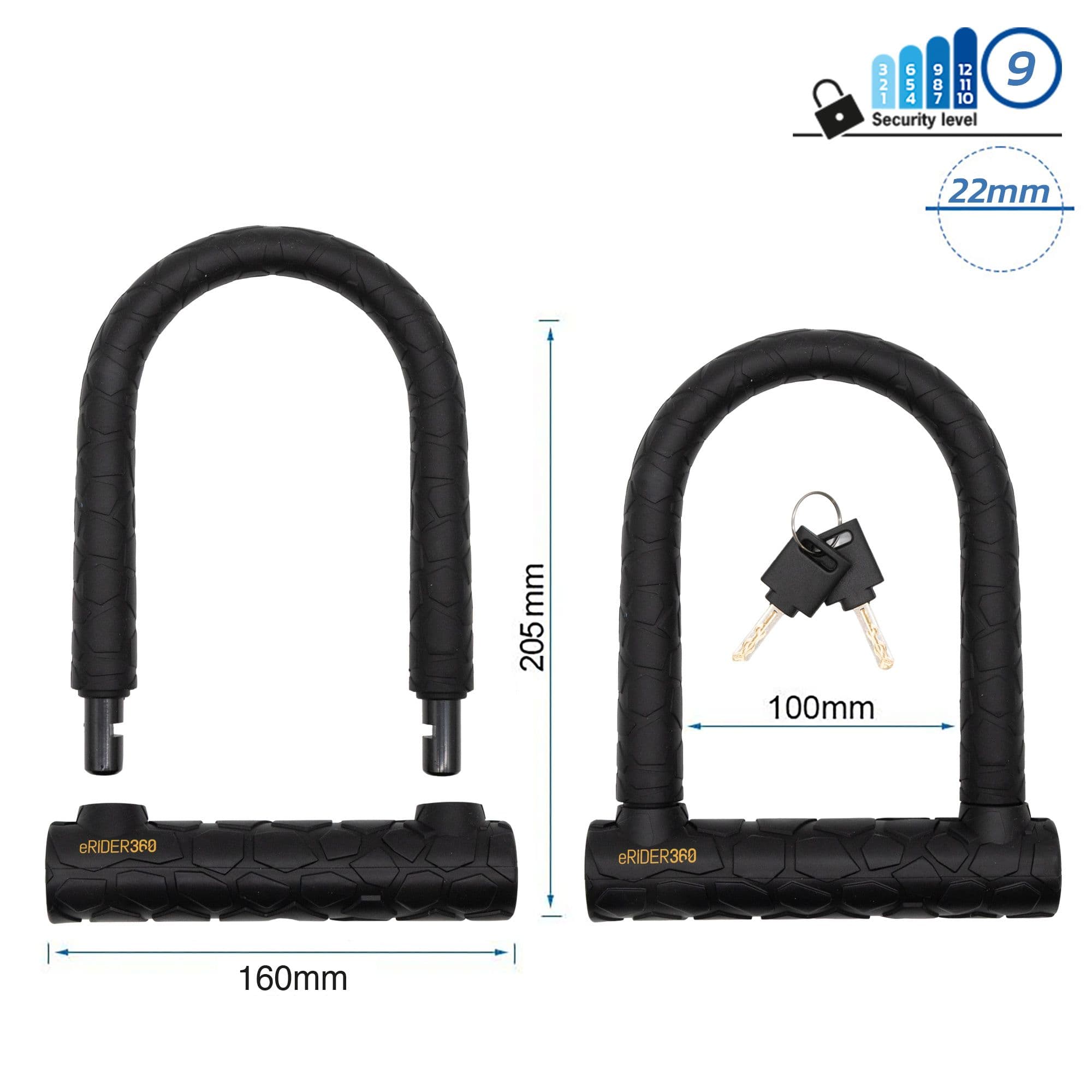 Antivol en U à clé LCK-009