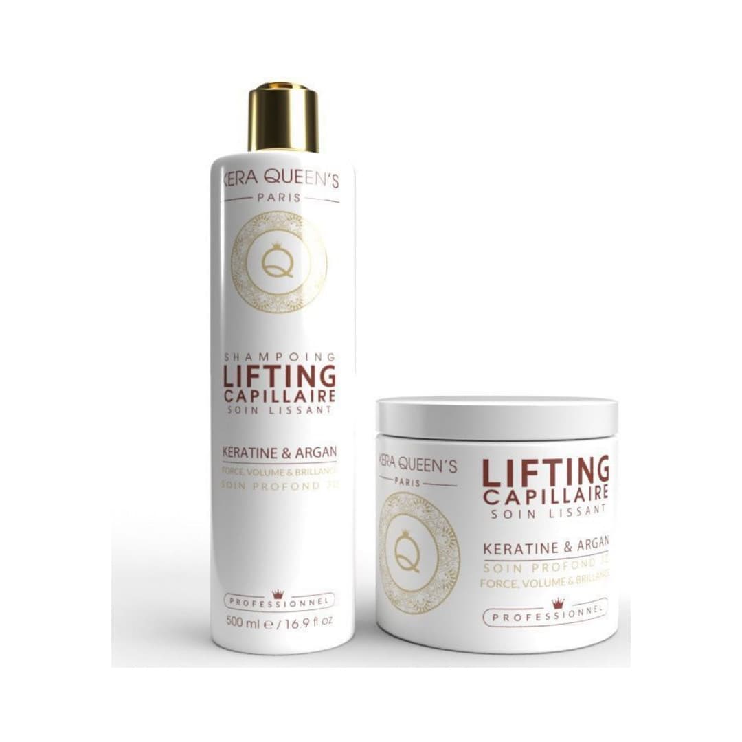 Duo lifting capillaire force, volume et brillance (kératine et argan) – Kera Queen's