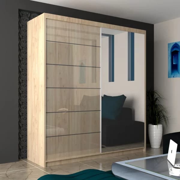 Infinity High Gloss Sliding Door Wardrobe – Modern Bedroom Storage UK