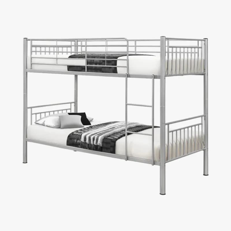 Strong & Sturdy Single & Trio Metal Bunk Beds - Black / Grey / White