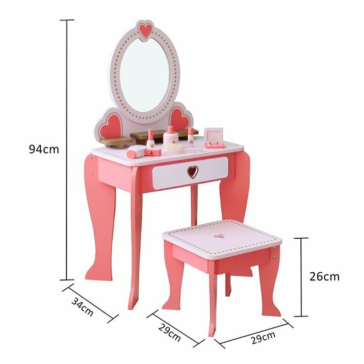 Coiffeuse enfant en bois avec accessoires - WOODoudou