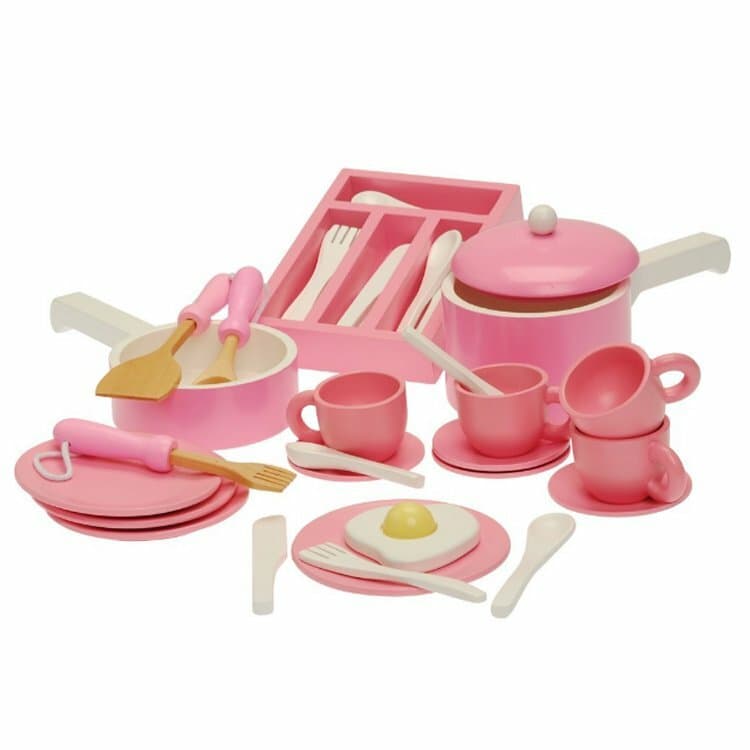 Dinette en bois/set de thé - 36 pièces