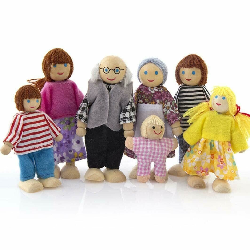 Poupées miniature articulées en bois