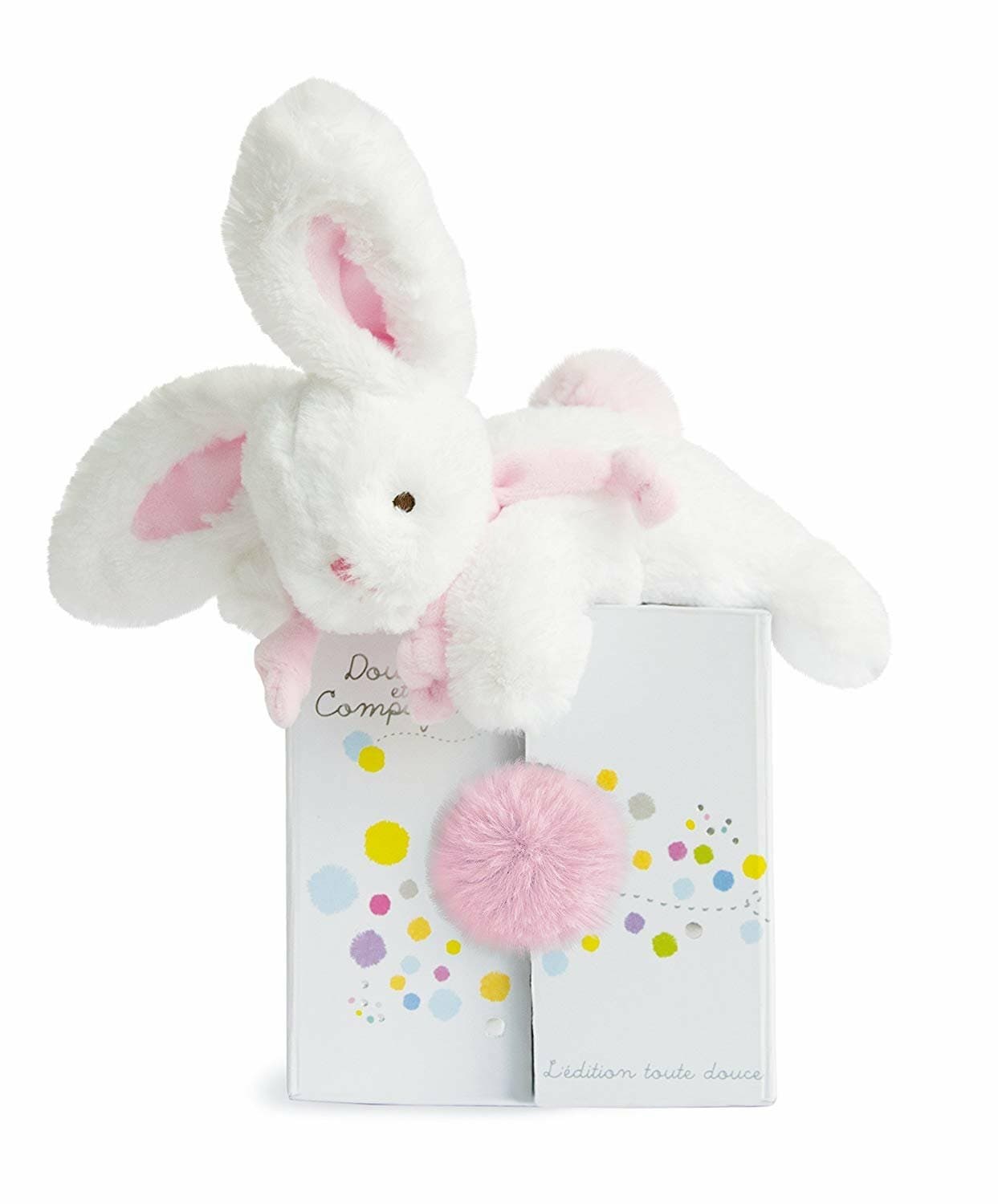 Doudou et Compagnie Coucou Doudou Forme Lapin Rose Sorbet