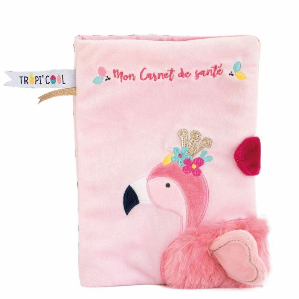 Protège carnet de sante - Flamant rose