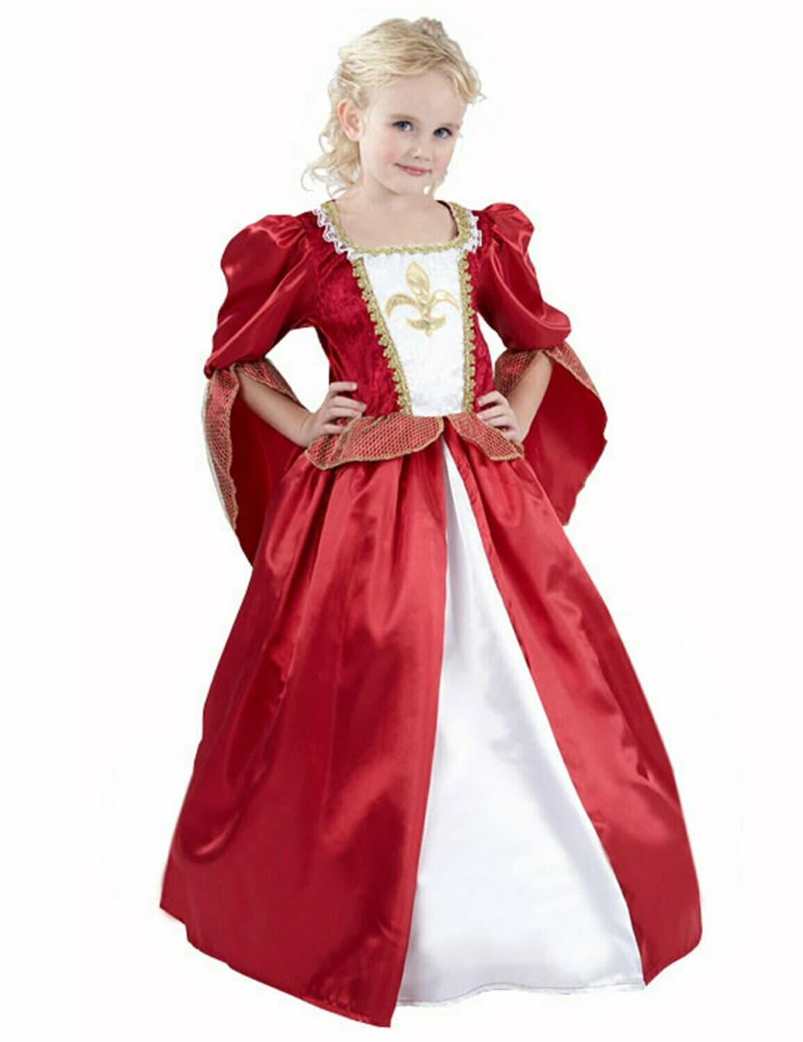 Déguisement princesse médiévale effet satiné fille - Taille S