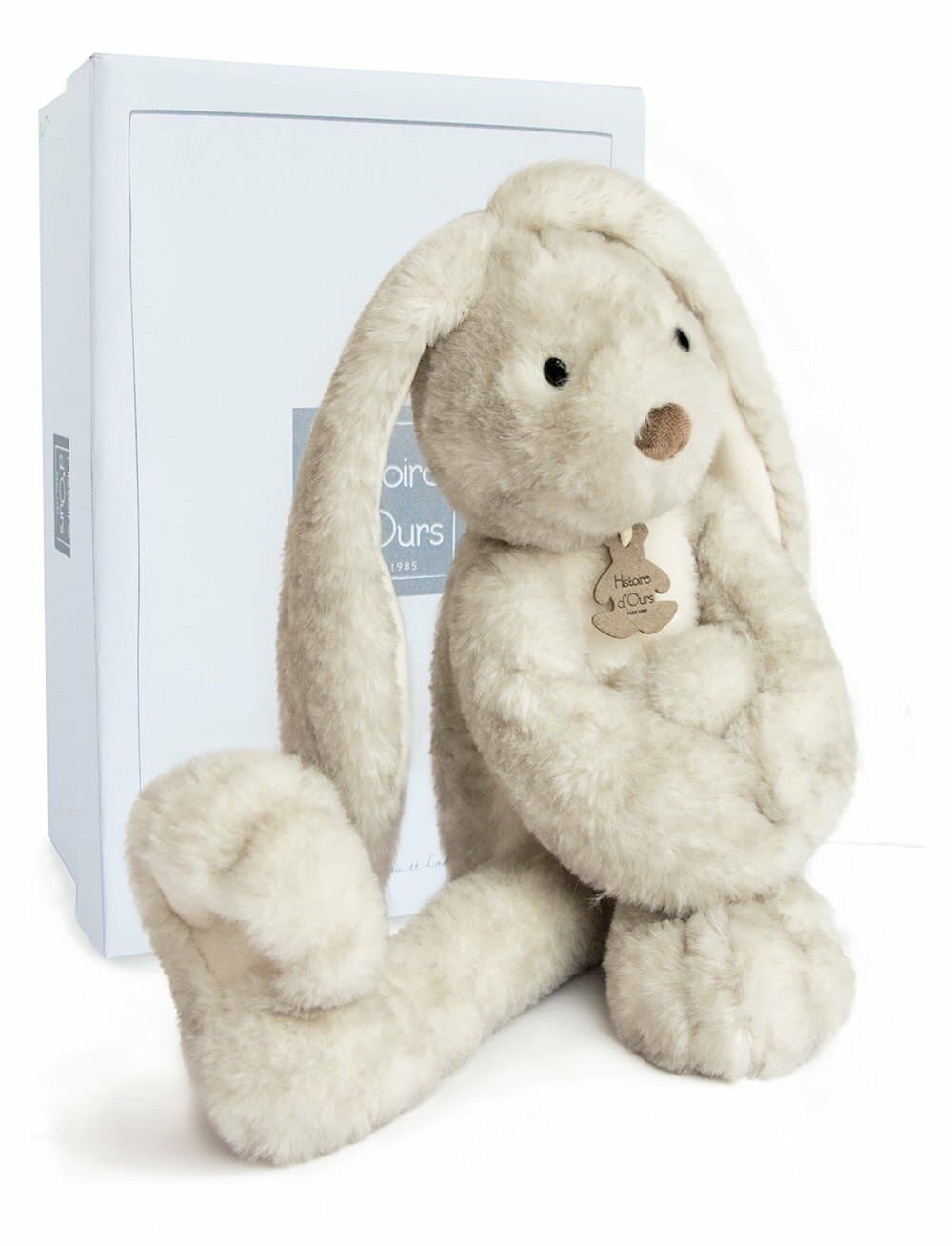 Histoire d'Ours Fluffy Peluche Lapin Longues Jambes Perle MM 38cm