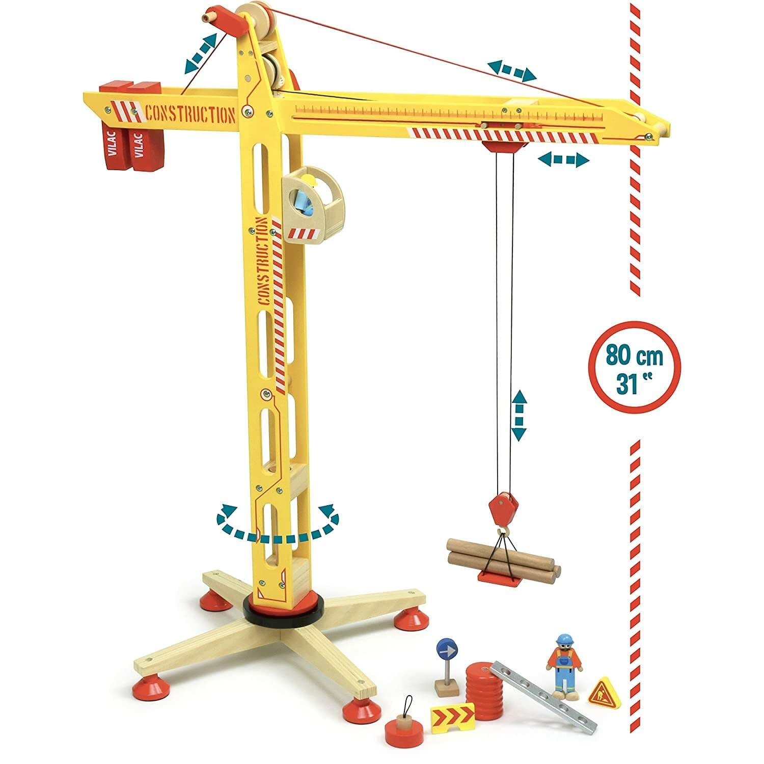 Vilac - 2343 - Grande Grue en Bois