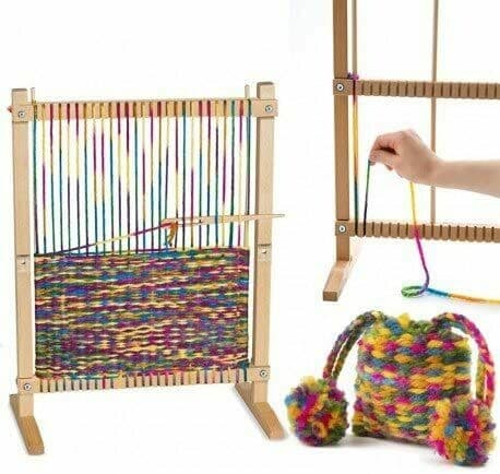 Métier à tisser la laine complet en bois solide et robuste pour durer enfant 6 +