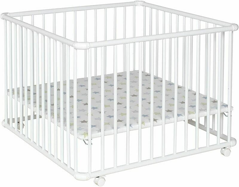 Geuther, 2233+WE032, Parc Belami Plus Étoiles Blanc 97 cm x 97 cm, retrait magasin 1h