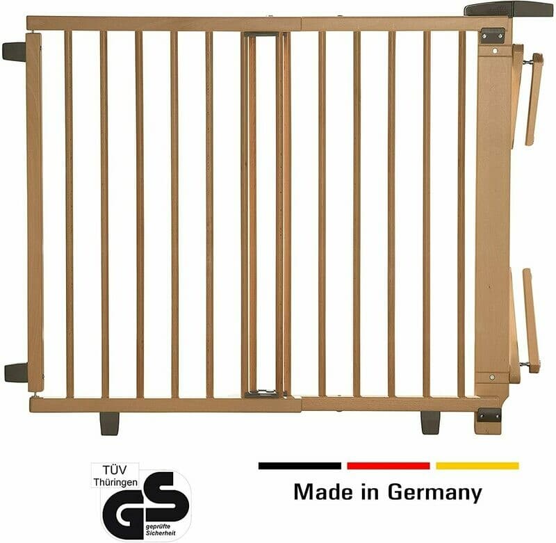 Geuther, EASYLOCK 2735+, Barrière de sécurite pivotante pour escalier, Naturel, 95 cm