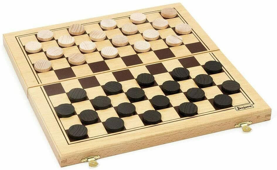 Jeujura - 8131 - Jeu de Société - Jeu de Dames - Coffret Pliant