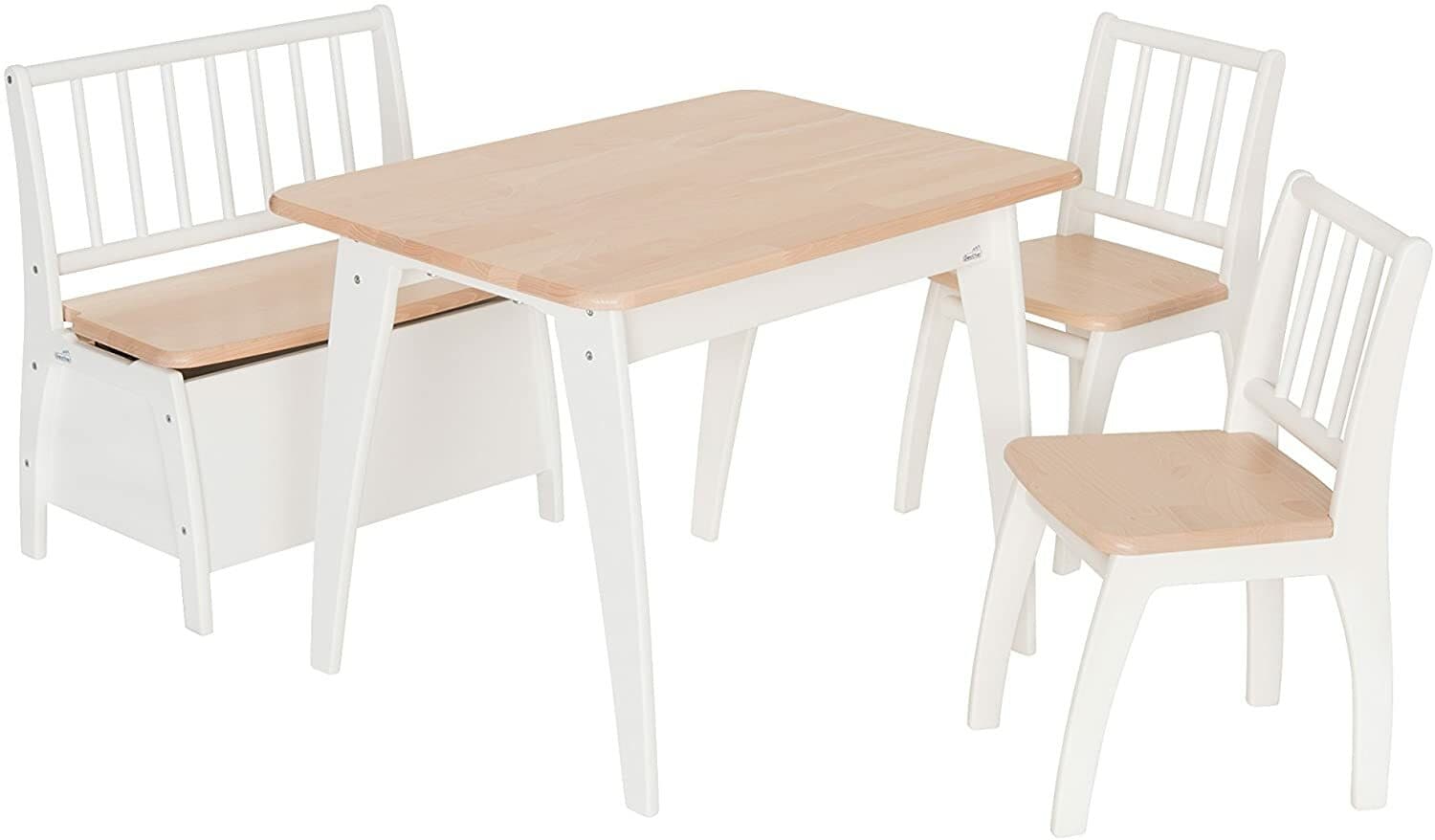 GEUTHER Ensemble table et sièges Bambino - Blanc/naturel