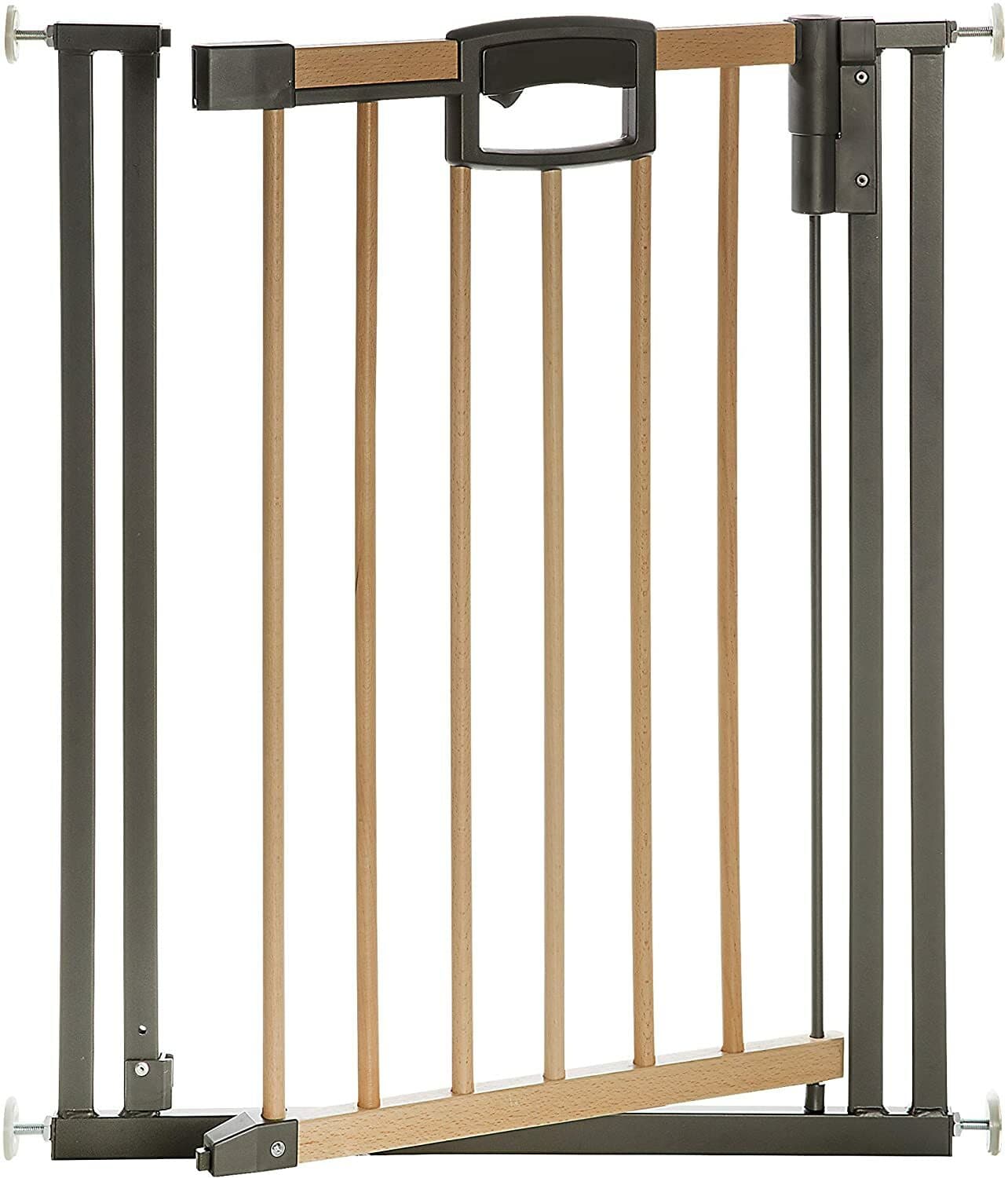 Geuther EASYLOCK WOOD PLUS 2791+, Barrière de Sécurité pour Portes de 68 - 76 cm, Argent