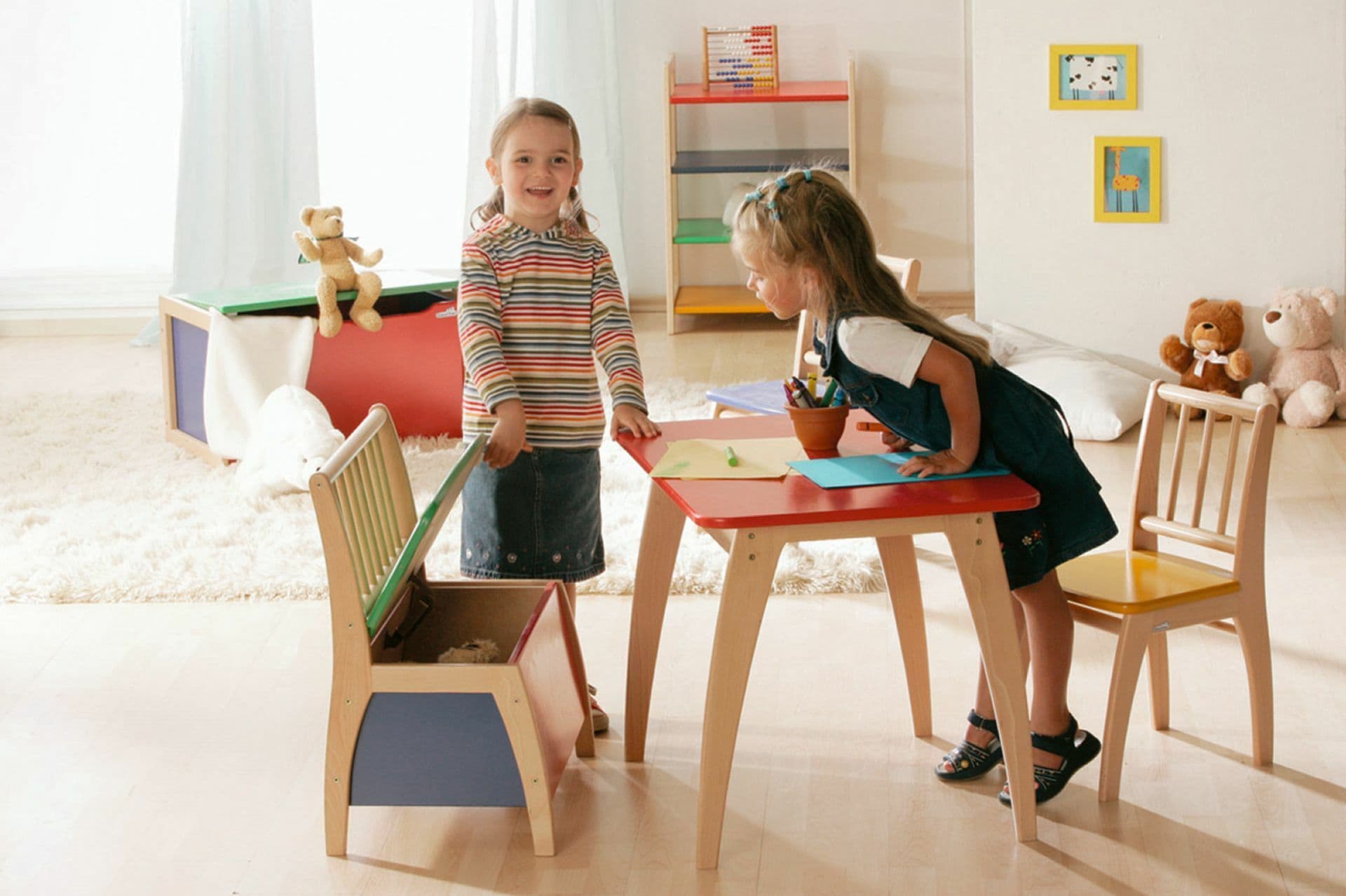 GEUTHER Ensemble table et sièges Bambino - Multicolore