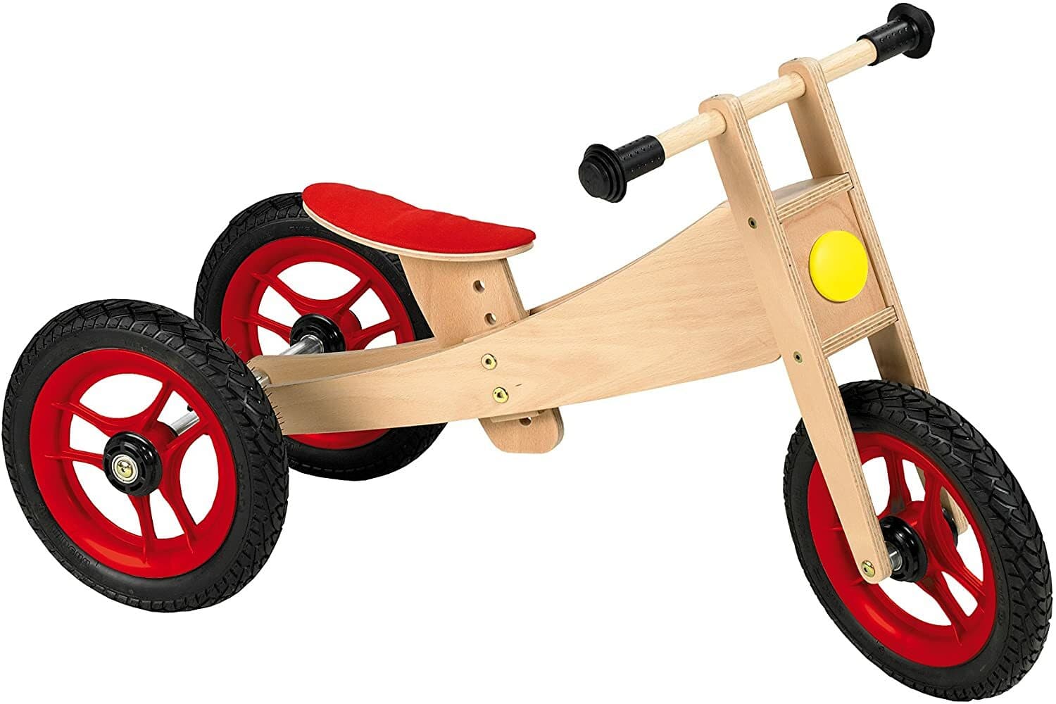 Geuther - Tricycle enfant bois naturel, draisienne évolutive 2 en 1 