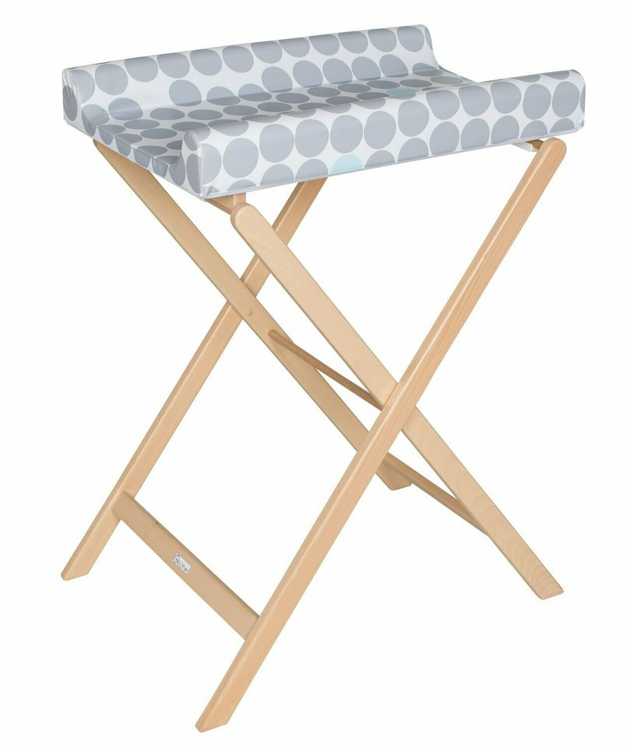 Geuther Table à Langer Pliable Trixi, Naturelle, Matelas Coloris Cercle