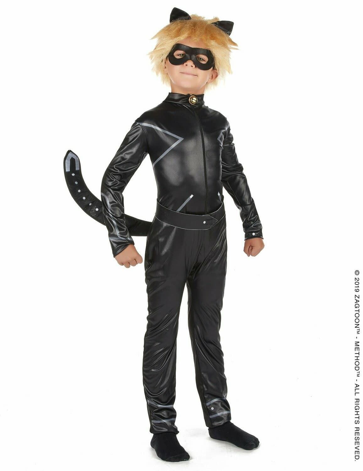 Déguisement Miraculous ™ chat noir garçon XS