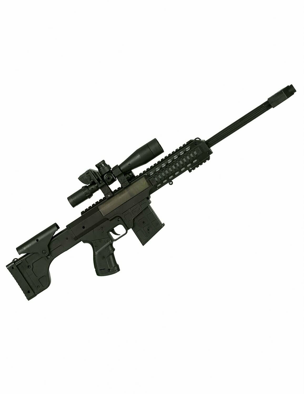 Mitraillette plastique noire sonore enfant
