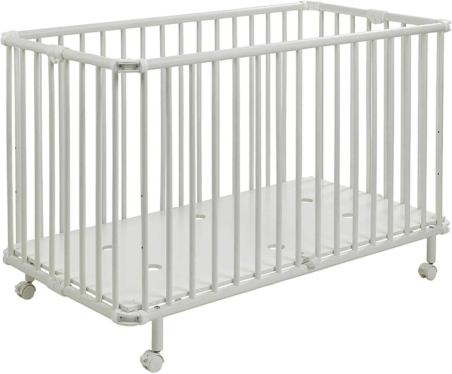 Geuther - Lit bébé pliant Mayla en bois blanc