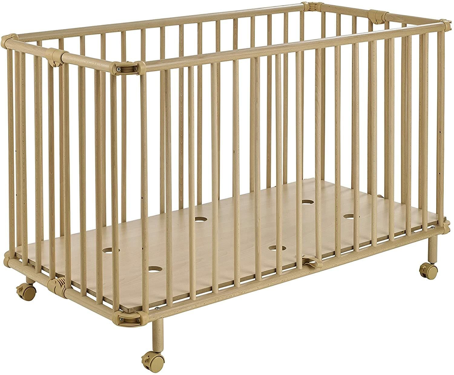 Geuther - Lit bébé pliant Mayla en bois naturel