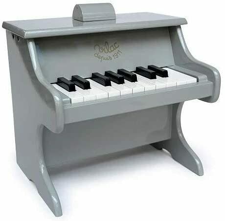 Vilac - Piano Gris en Bois 18 Touches (avec partitions) Edition Limitée