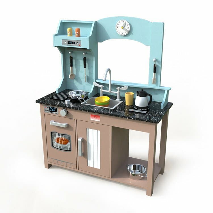 Cuisine enfant en bois, Little Chef green